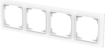 ABB 4 set frame, white matt Busch-art linear 1724-44M-500 2CKA001754A4866 | Elektrika.lv